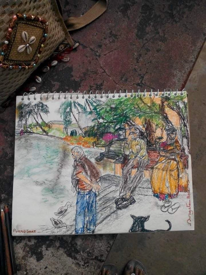 Portrait painting by Swagata Bose